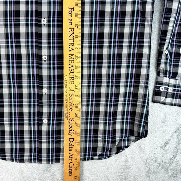Peter Millar Mens Plaid Multicolor Button Down Long Sleeve Business Casual Shirt - Picture 7 of 7